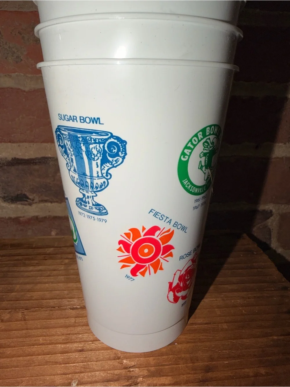 Penn State White Plastic Stadium Cup - Blue Print Great Pong Cups Plastic